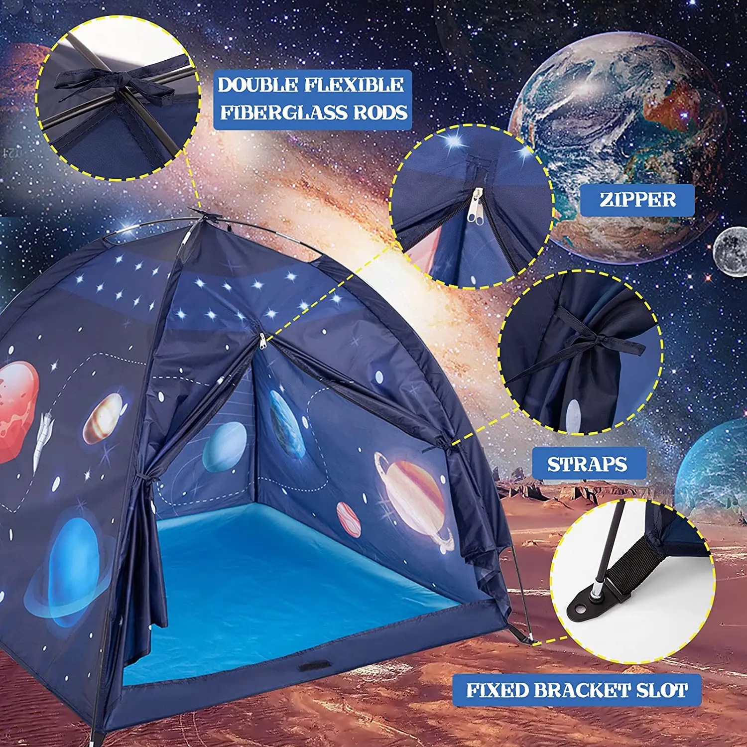 Imaginative Gift Gentle Space World Universe Indoor Playhouse Play Tent