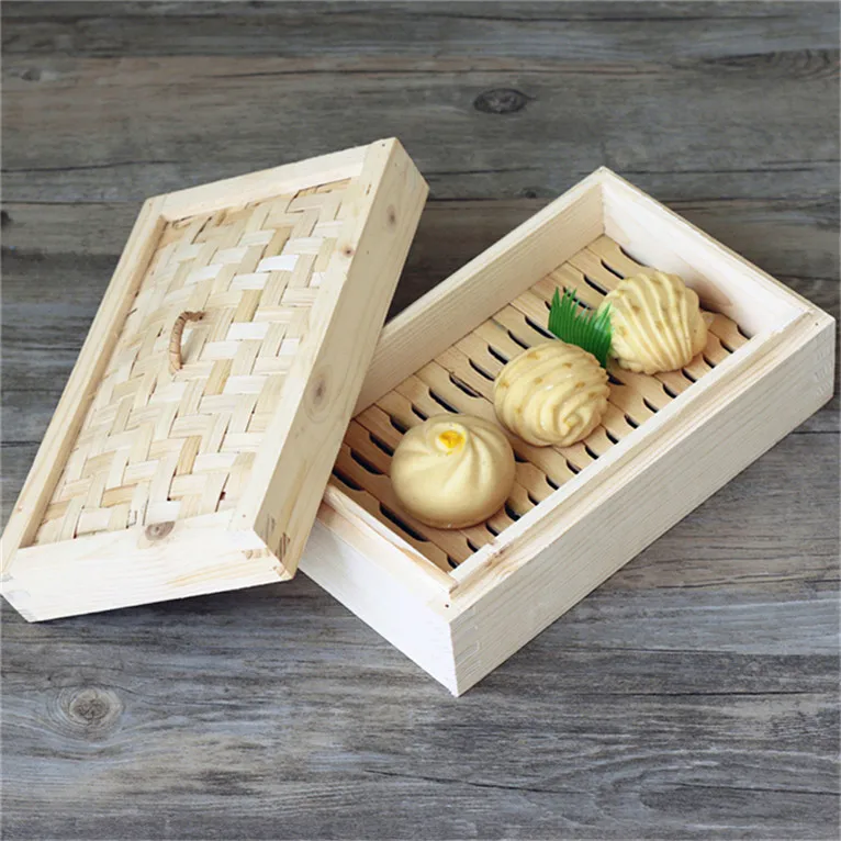 Anello Rubare Il Piroscafo In Bambu Cestino A Vapore Di Biologico Giappone Bamboo Gnocchi  Silicio Forma Quadrata