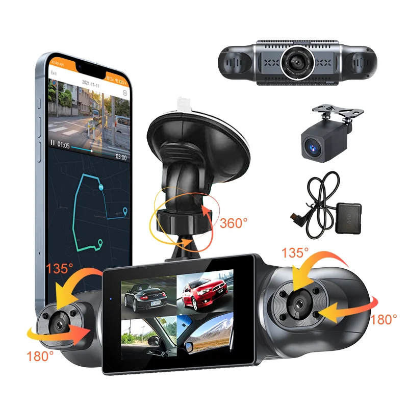 AD306 4 Channel 1080P Car DVR Video Recorder Super Night Vision WDR G -Sensor Loop Recording Black Box