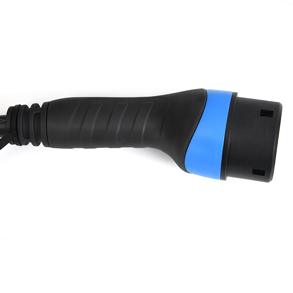 fisher IEC62196 Type 2 32A 22KW 3phase adjustable current EV Charging Station LCD Display Mode 2 Portable EV Charger with CE TUV