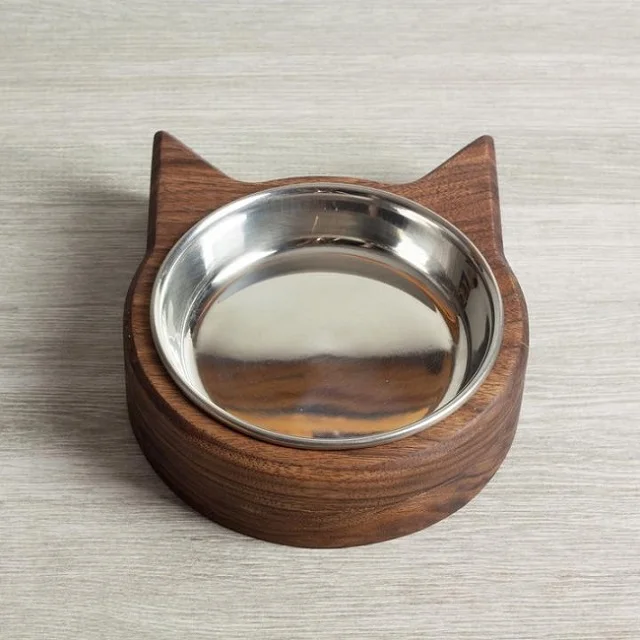  Comfortable Premium Raised Wooed Pet Feeder for Cat and Dog Bowls at best rate