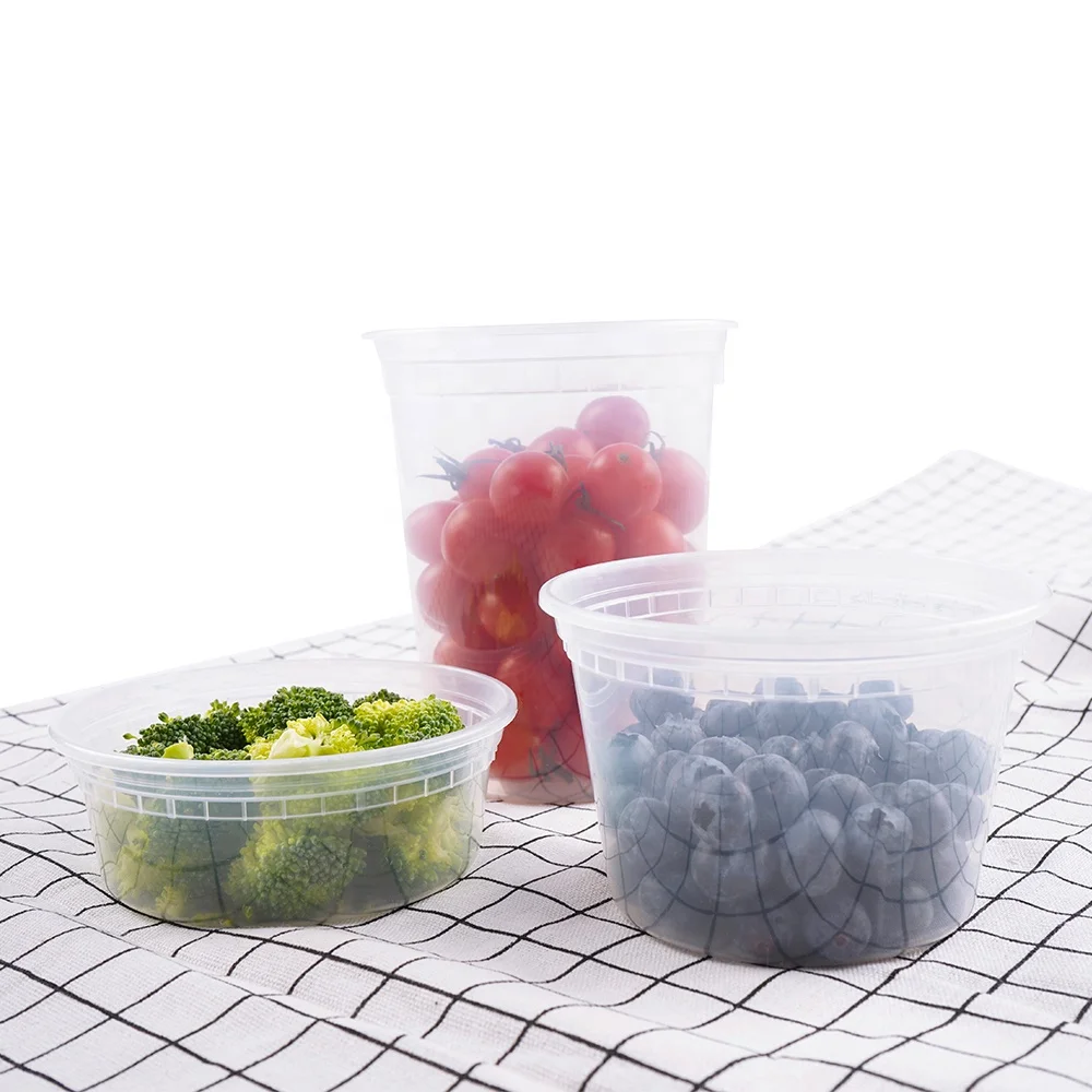 Take away soup or drinks cups disposable pp plastic cups with pe lids has good leak-proof performance