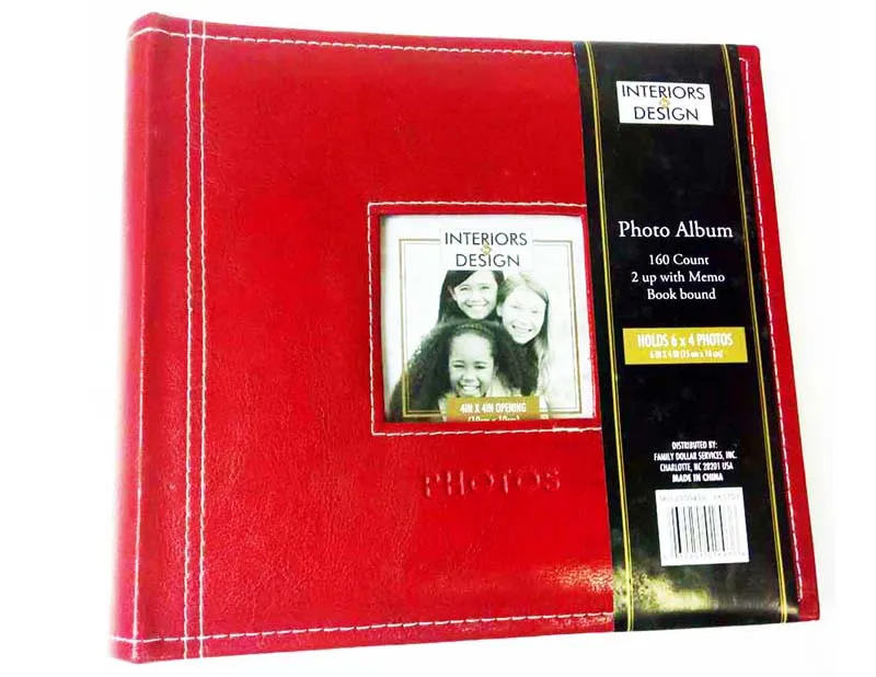 4x6 200 Photos Black PU Leather PP Pocket Photo Album