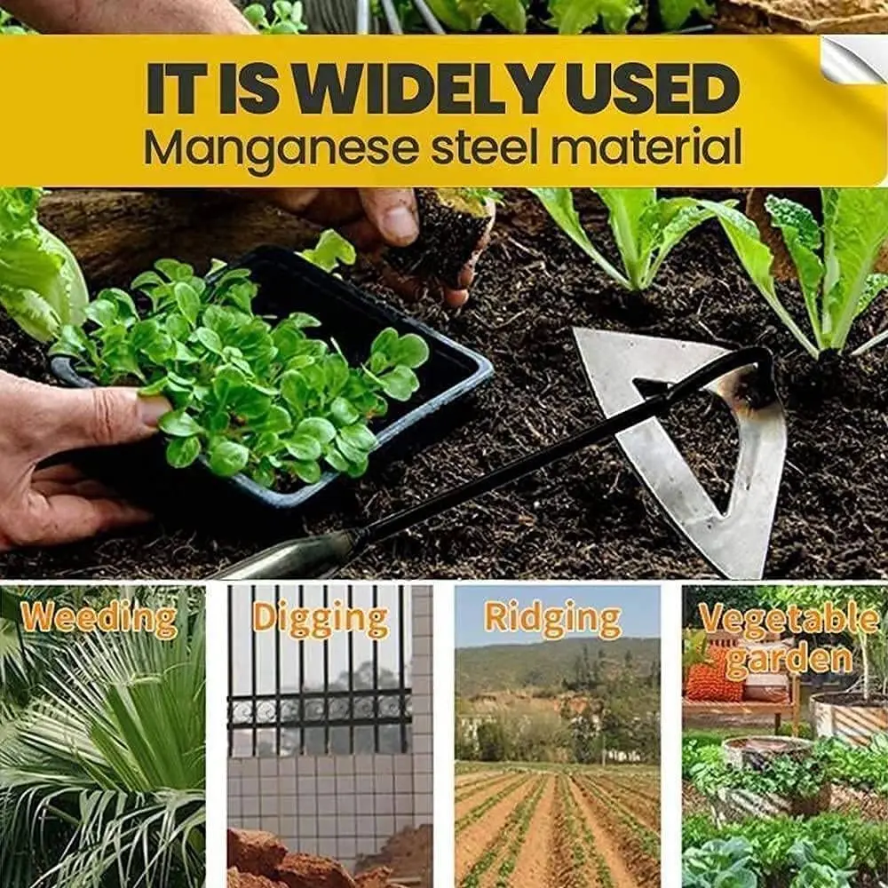 Isunpro hot sale garden hand tools all Steel Hardened Garden Edger weeding tools for digging hoe