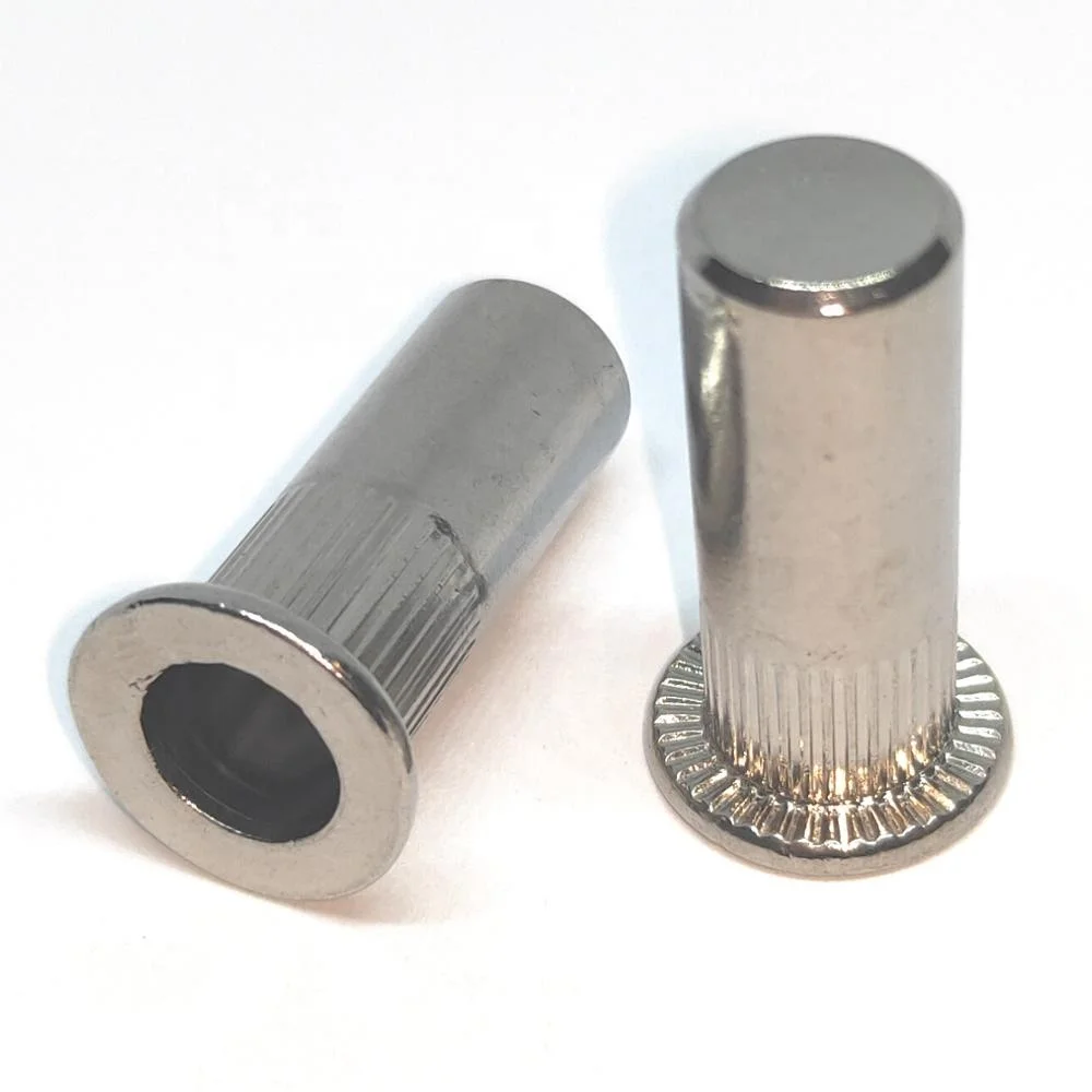 Flat Head Round Body Rivet Nut Closed End with Knurling