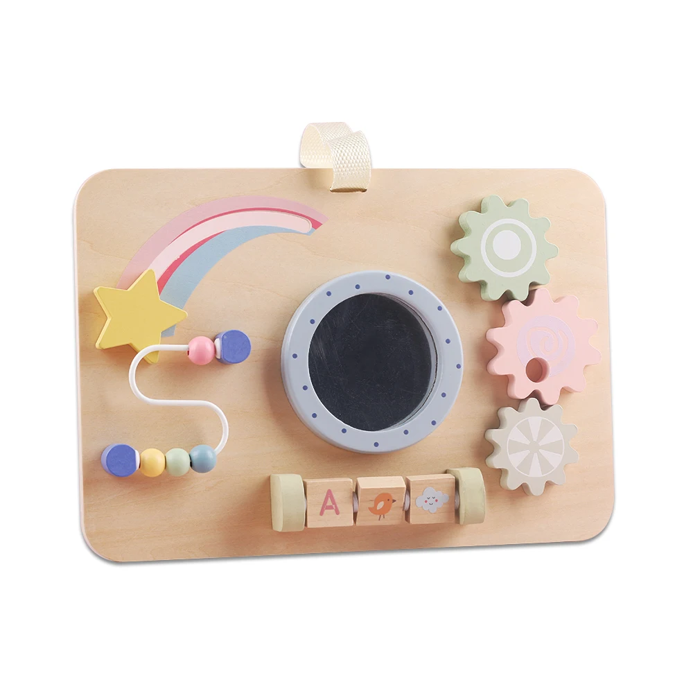 Customized Toddler Wooden Activity Boards Preschool Toys Baby Montessori Wooden Sensory Activity Boards