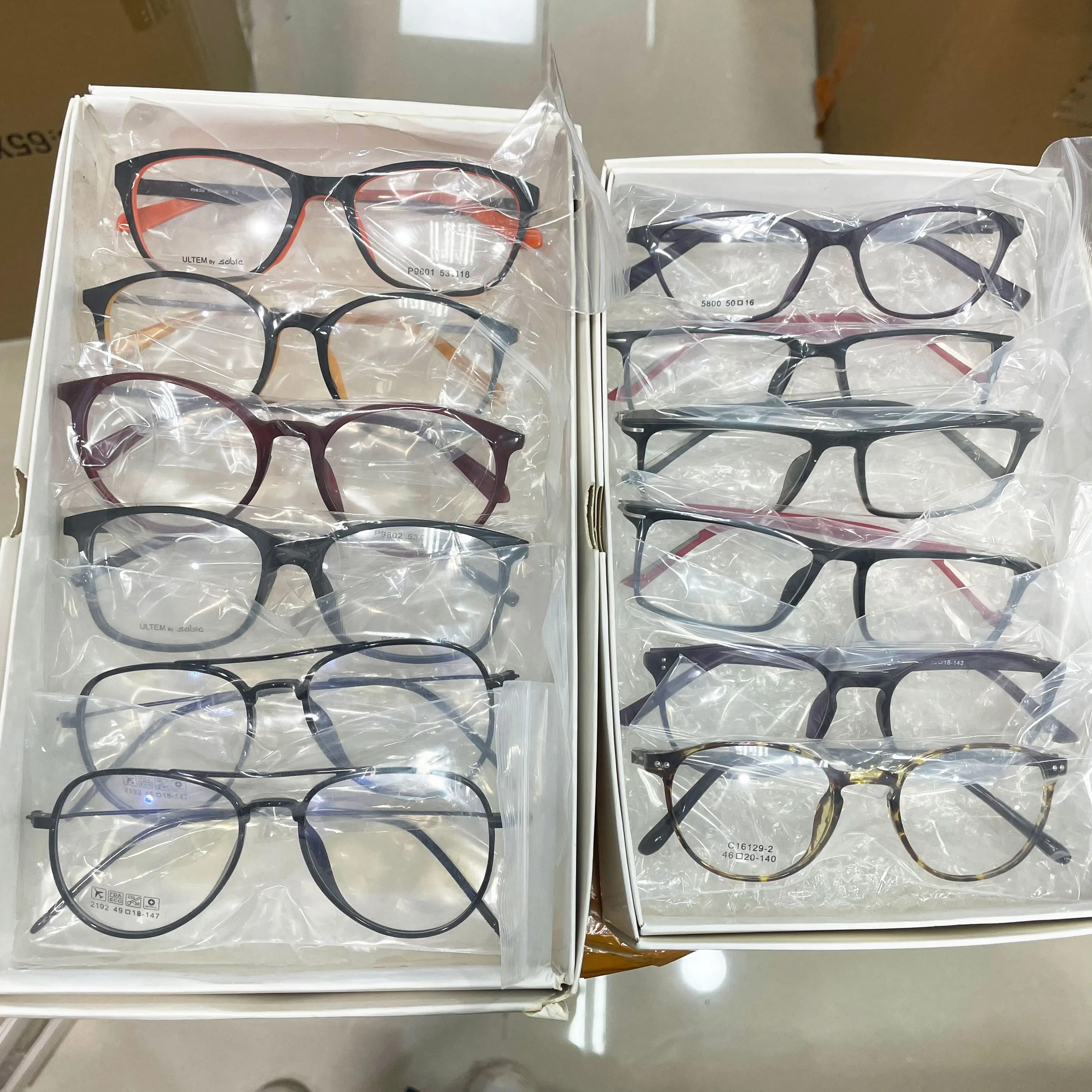Assorted stocks trendy acetate optical glasses luxury fashion frames Metal Mixed eyewear manufacturers in china