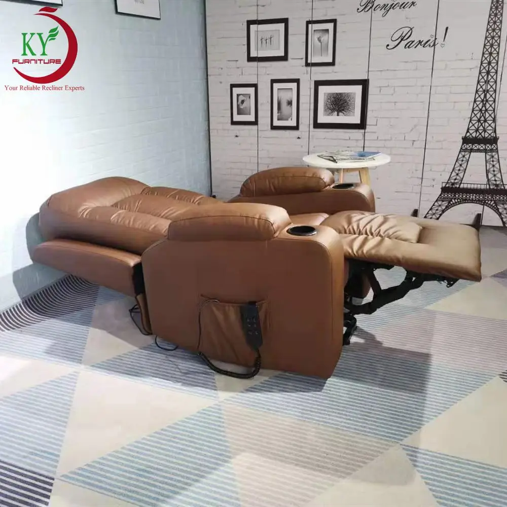 JKY Furniture ZOY Fabric Morden Design Home Theater Recliner Electric Lift Sofa Single With Massage