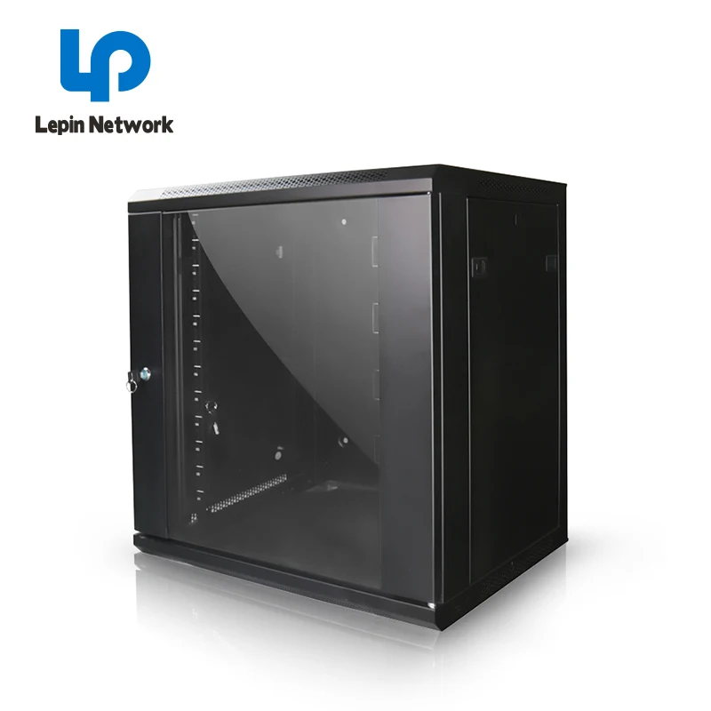 Ningbo Lepin factory suppliers black 42u server rack network cabinet serverschrank 19zoll wall mount fan cabinet computer data