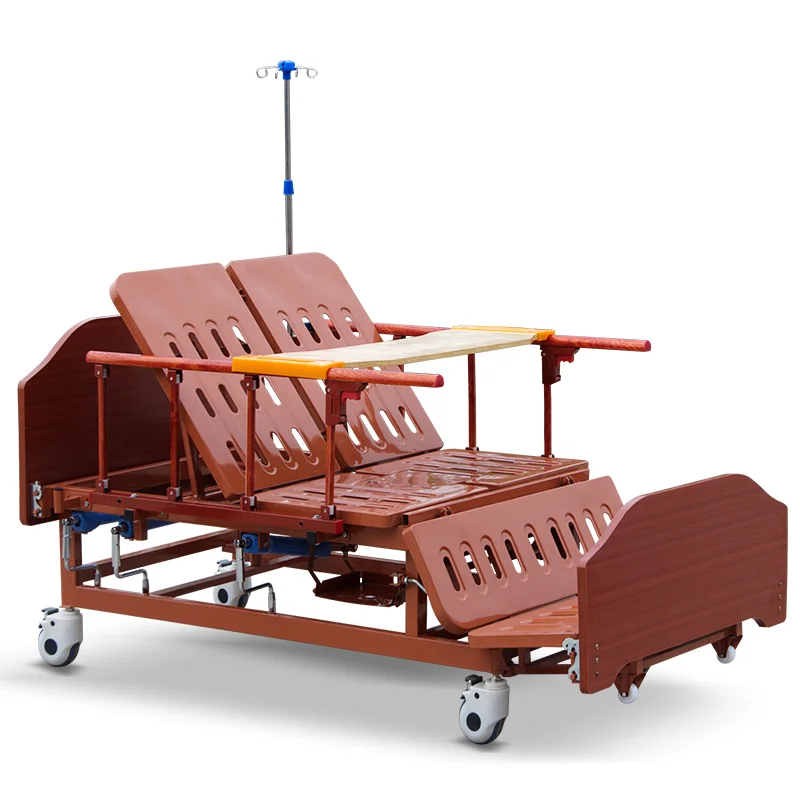 
Заводская Распродажа 5 функций ручная клиника Больничная койка б/у домашние кровати для кормления с деревянной головкой 