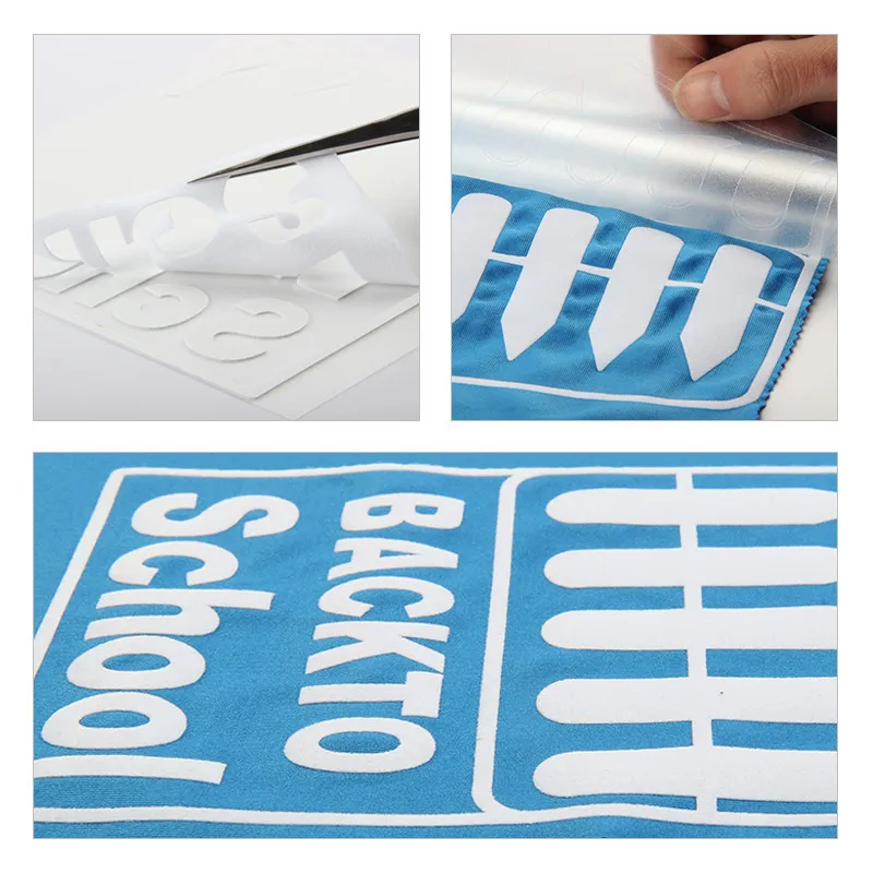 Ready to Ship 3d flock heat transfer press vinyl custom heattransfer vinyl for clothing