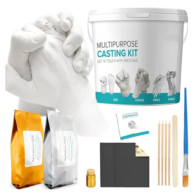 Hand Moulding kit Couples Holding Hands 3D Keepsake Hand Casting kit Unique Personalised Couple Gifts for Adults Wedding