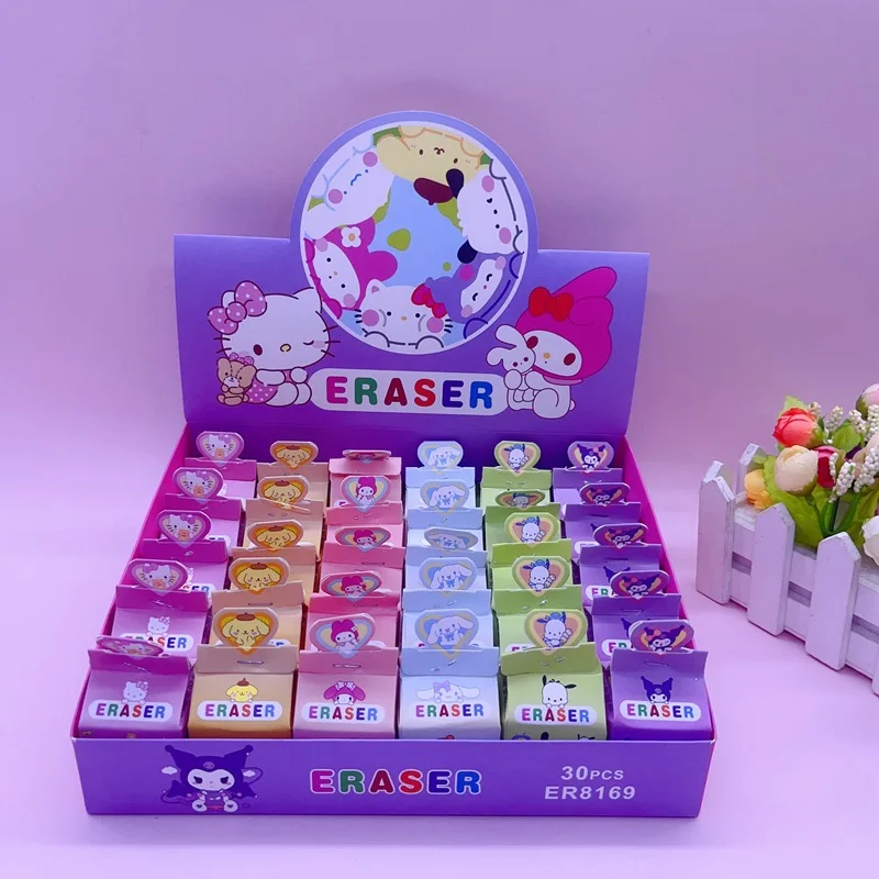 Stationery Melody Eraser, Blind box Kuromi Eraser, Cartoon Surprised KT eraser for kids