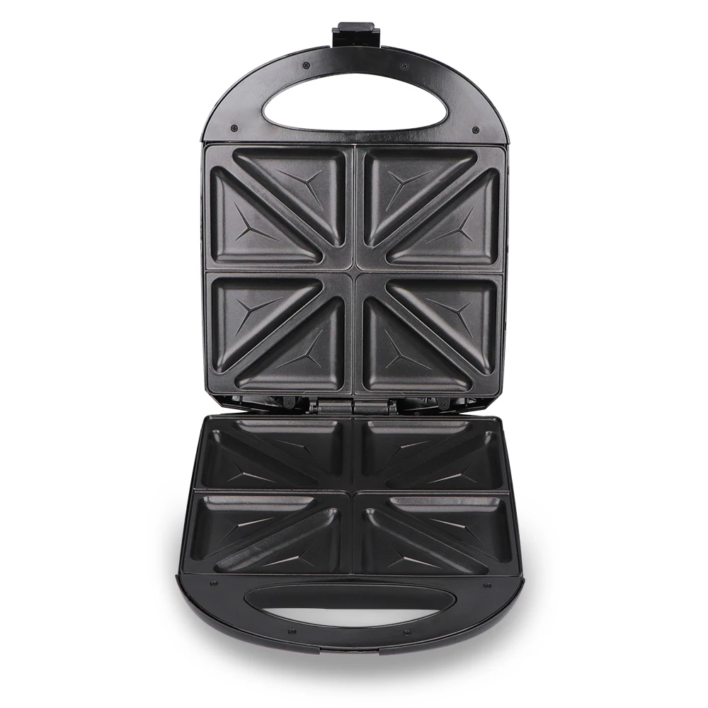 Breakfast Sandwich Maker with Fixed Plate Options (Sandwich, Waffle, Grill), Non-Stick Coating, and Stand Upright Storage