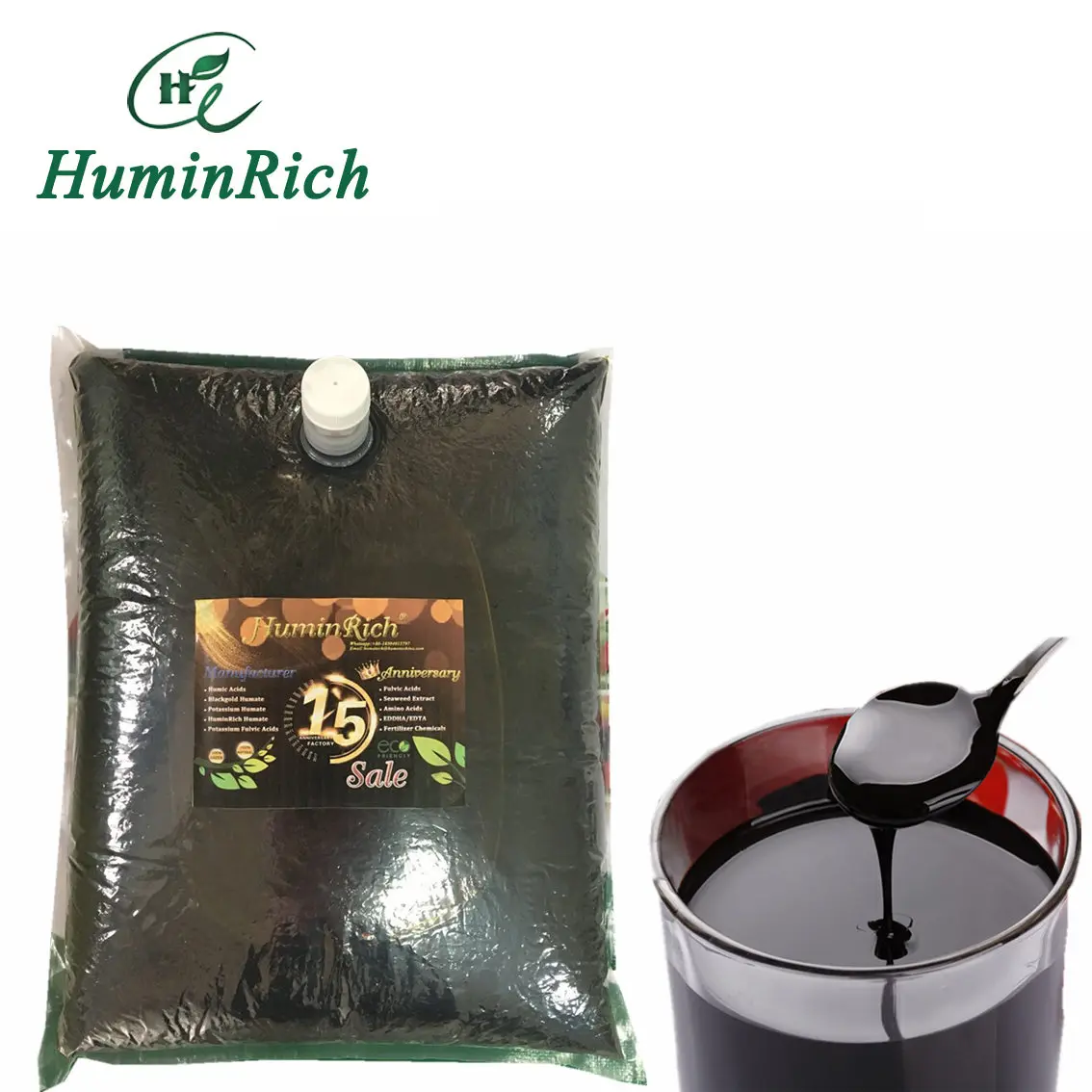 HuminRich LiPlus SH9002H-2 Humic Acid Amino Acid Seaweed Extract Amino Acid Mix Foliar Spray Fertilizer Promote Leaf Growth