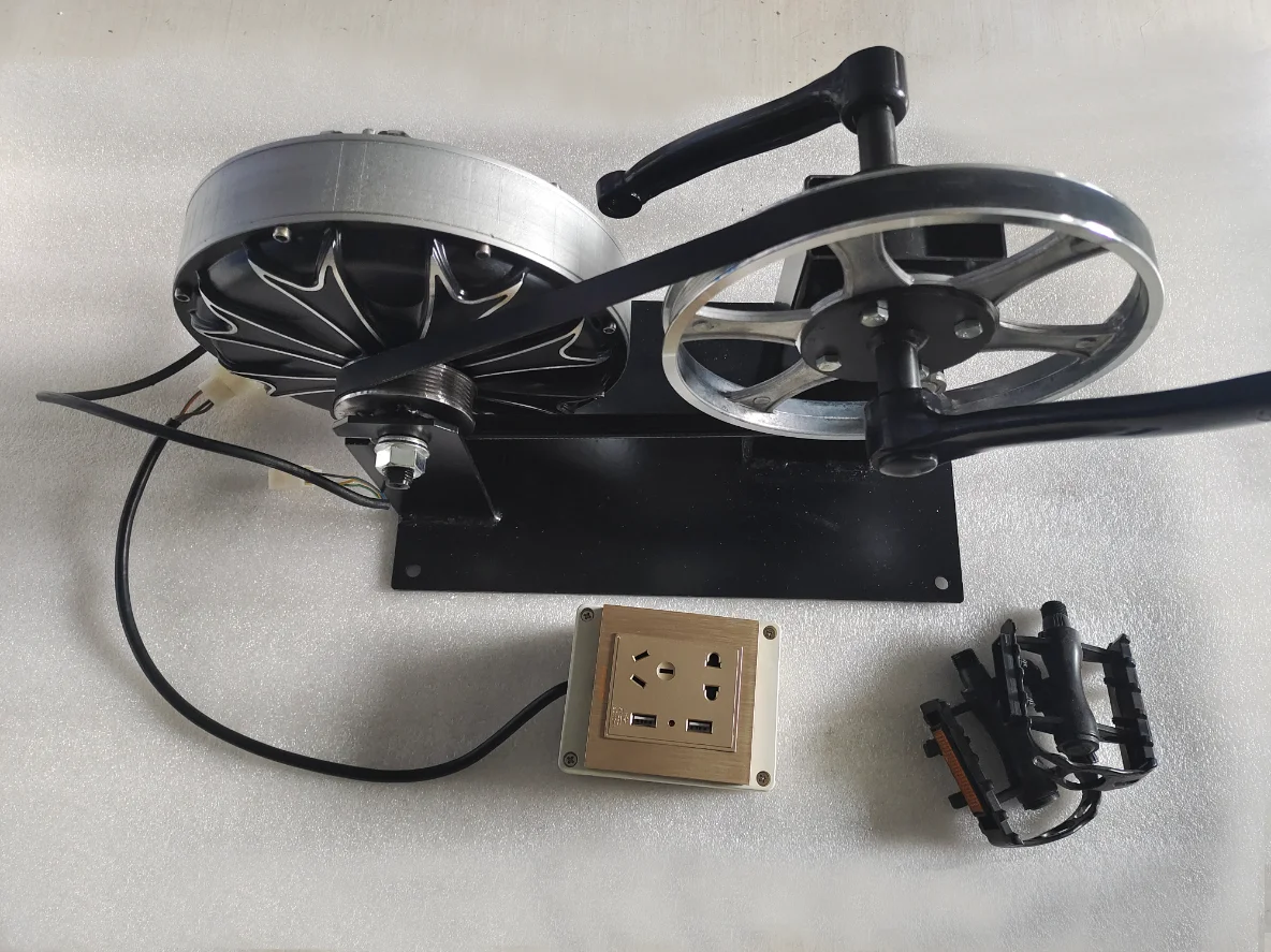 300w brushless Permanent magnet Pedal bicycle generator DC AC output
