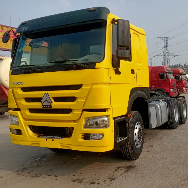 Yellow Golden Color Used Howo 6x4 Truck Tractor Truck
