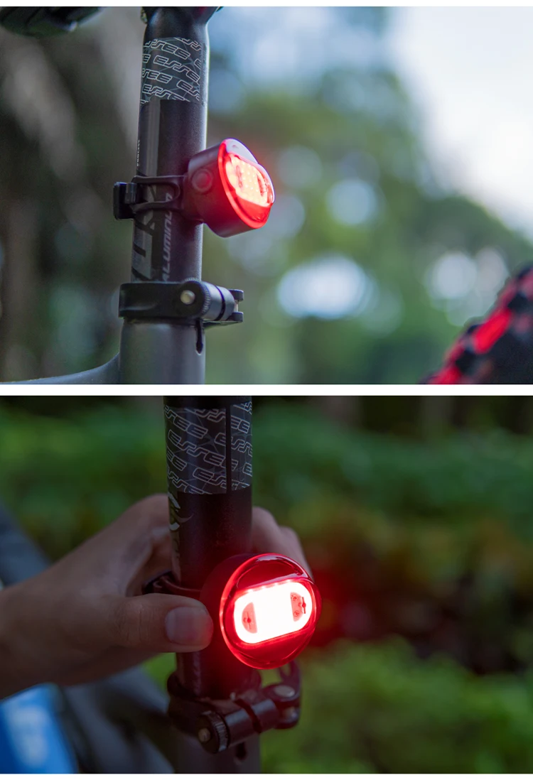 USB Rechargeable Safety Red COB Taillight Waterproof Road Cycling Lights Bike Rear Light