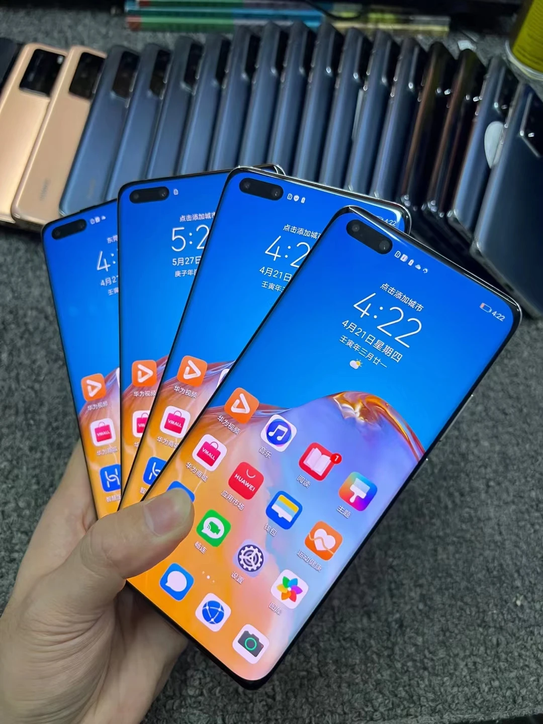 Wholesale used phone for huawei p40 pro plus 5G ELS-AN10 50MP Camera 8GB 512GB Penta Back Cameras Android Smartphone
