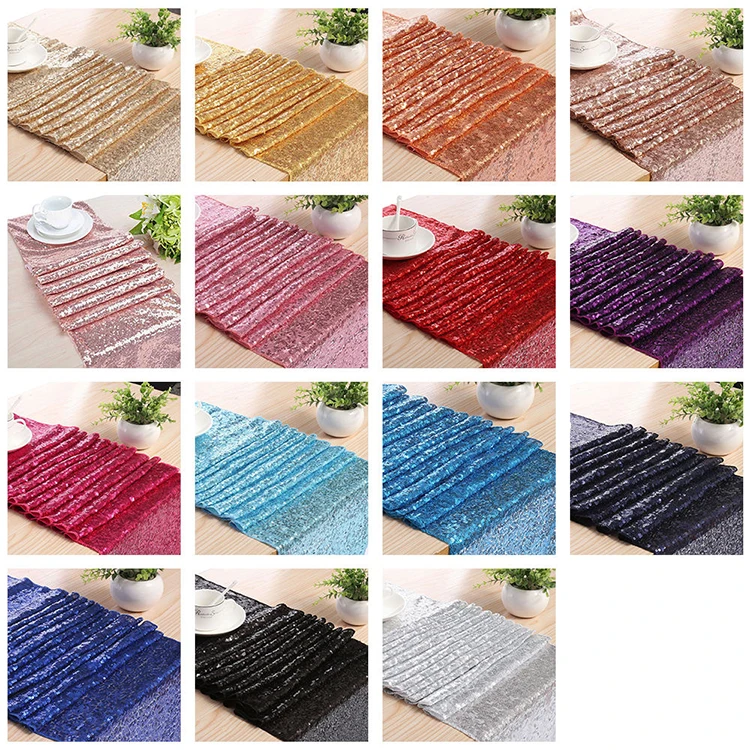 Golden Table Runner Silver Rose Gold Sequin Table Runner Gold Silver Wedding