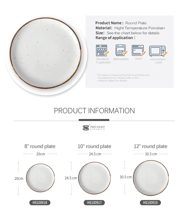 Hot Sale Wholesale Ceramic China Plates For Restaurant Round Custom Ceramic Plates Supplier Ceramic Dinner Plates for Weddings