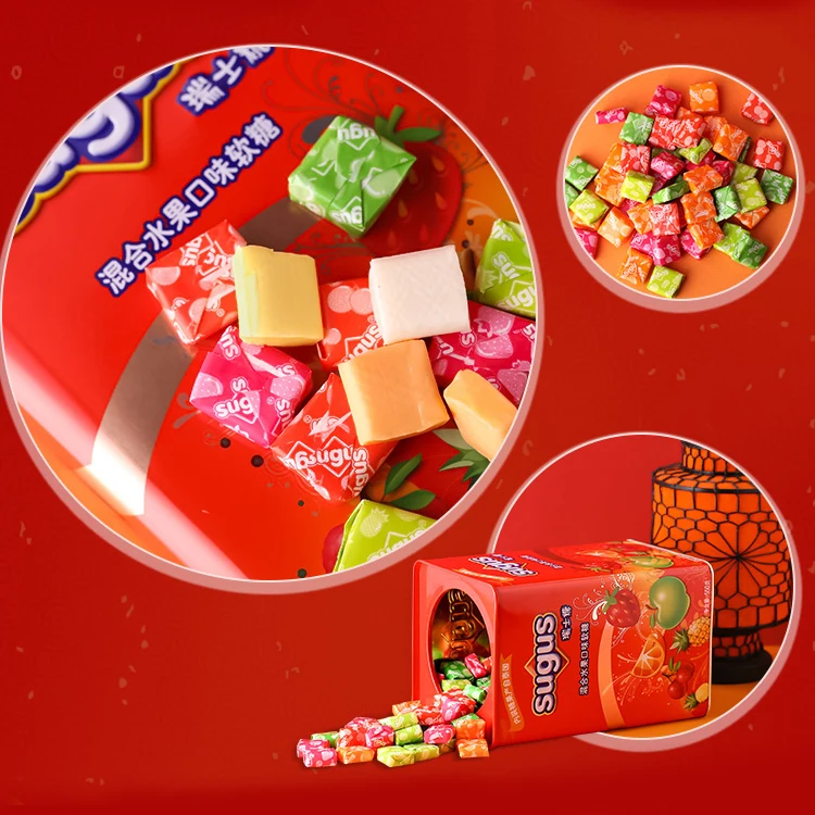 Sugus mixed fruit flavored iron box soft candy