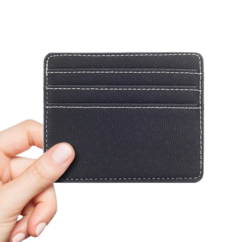 Wholesale Simple Coin Holder Rfid Slim Business Card Holder Minimalist Pu Leather Wallet For Men