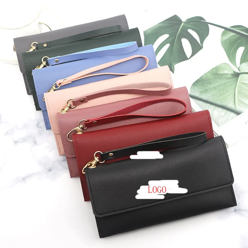 Factory Wholesale New Luxury Fashion RFID Ladies Card Holder PVC Long Women wallet