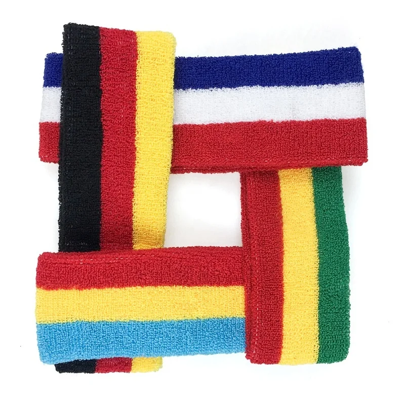 
2021 Fashion Sweat Bands Customize Logo Terry Headband Running Sweatband 