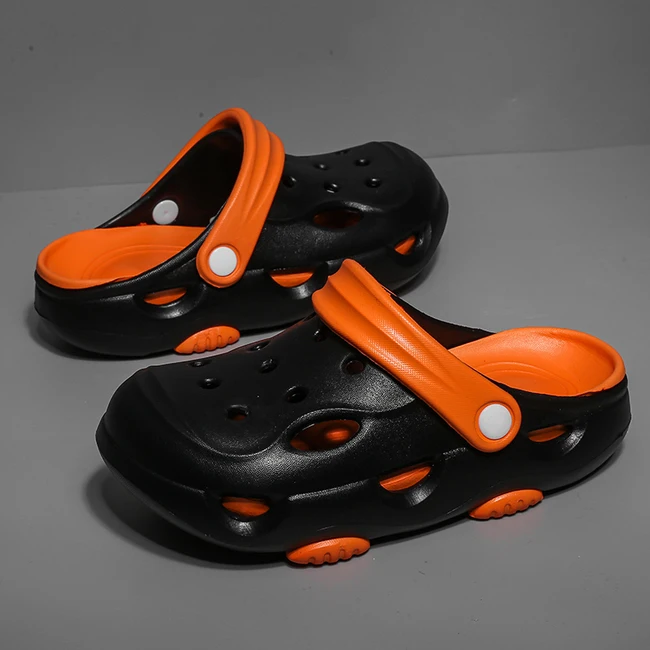 Hedian Factory Customized Logo EVA Popular Designs Cute Cartoon anti-slip  bath Kids Baby Clogs Unisex Outdoor  Slipper clogs