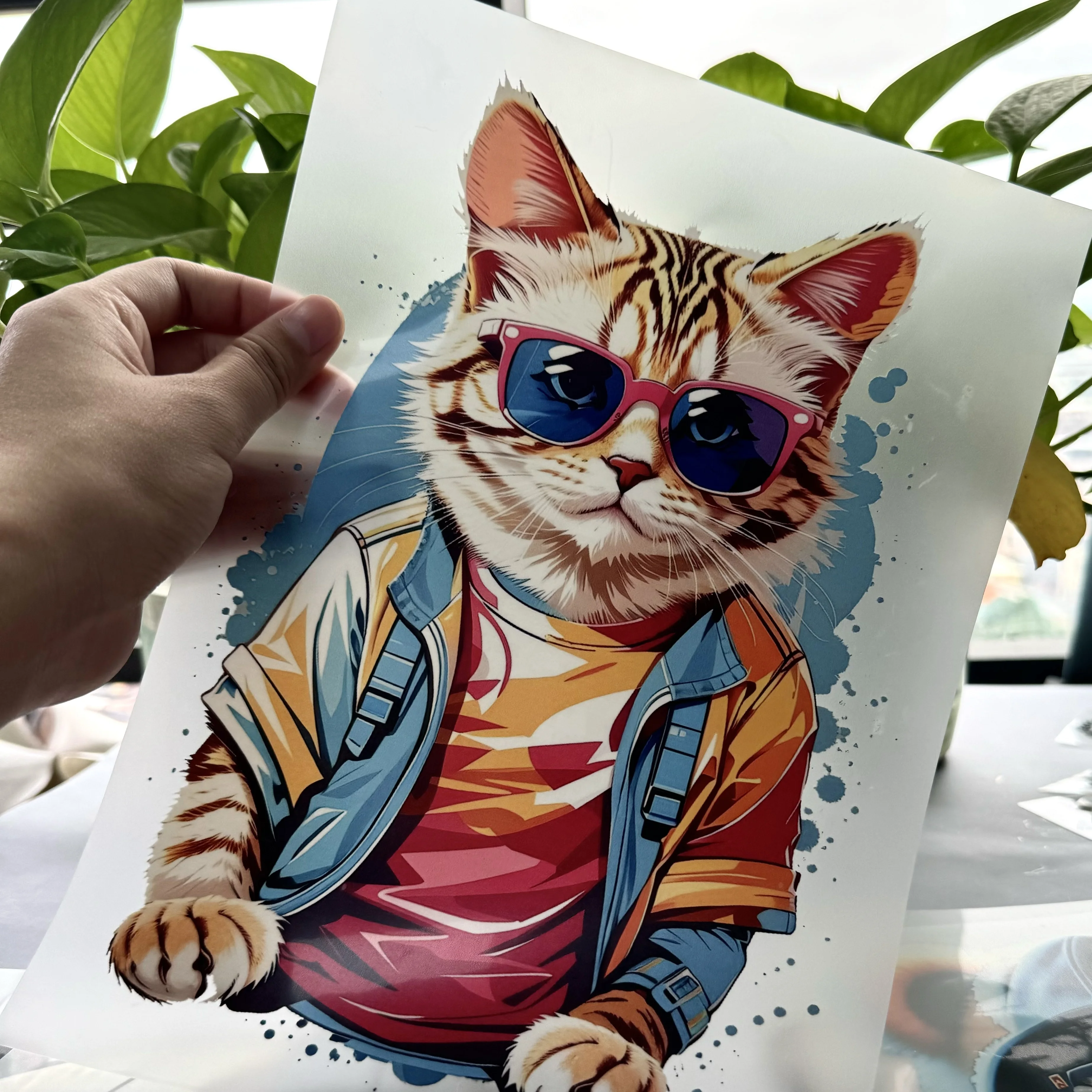HuaYingXing Wholesale DTF Print Transfer FAll Custom LOGO DTF Transfer Ready to Press Transfer DTF Print Sticker For Clothing