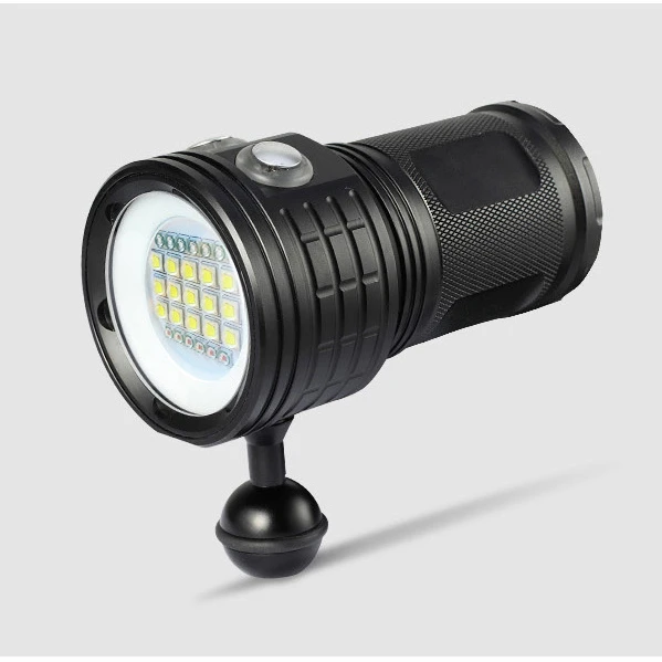 IP8 500W Aluminum Alloy 120 Wide Angle Diving Video Light Red Blue White LED Dive Torch For Camera