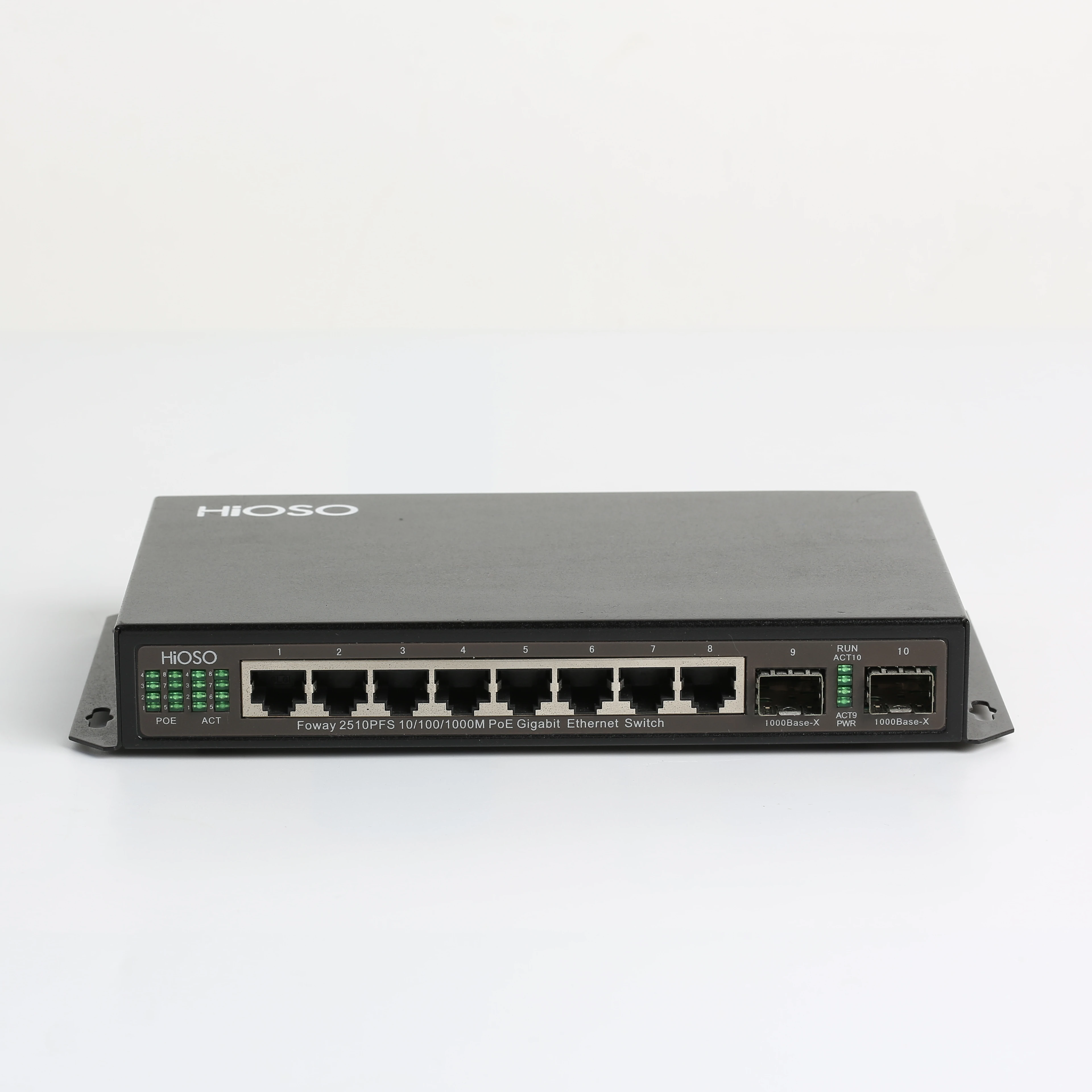 Низкая цена 8 10/100/1000M PoE/PSE + 2 1000M SFP промышленный