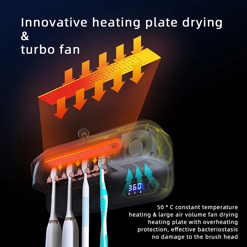 Hang 4 ordinary or electric toothbrush dryers and blow dry the toothbrush heads at 60 degrees Celsius Customized by the factory