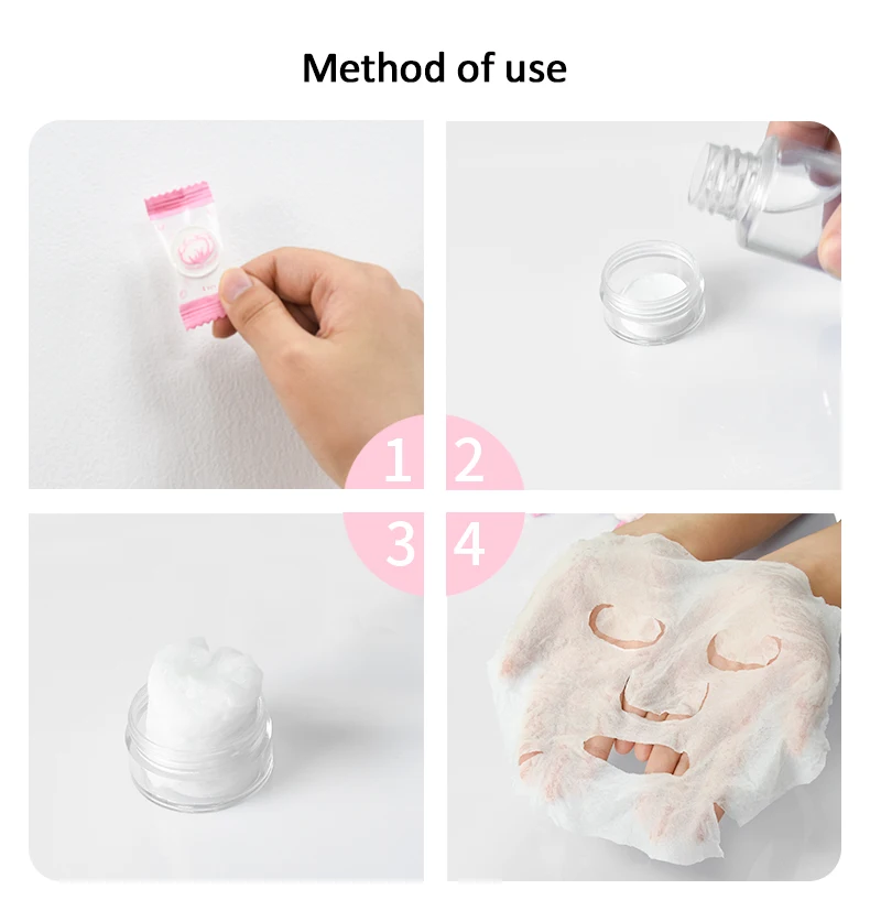 Factory Directly Face Mask Beauty Diy Compressed Skin Care Facial Mask Cotton Female Professional High Accept Sample 10000bags