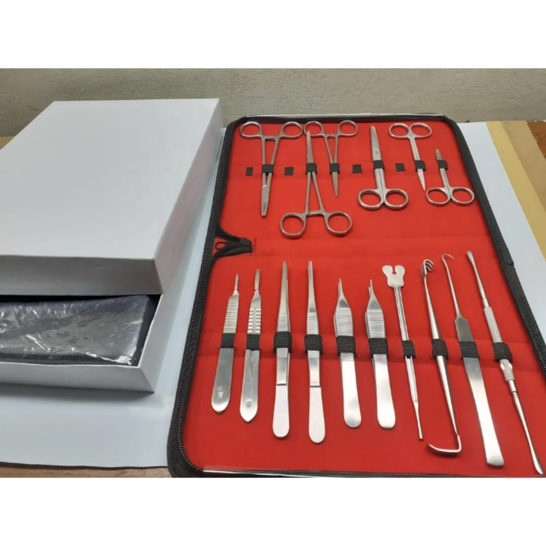 
16 pieces Minor Surgery Kit made with high quality stainless steel material available in all kinds, qualities and customization 