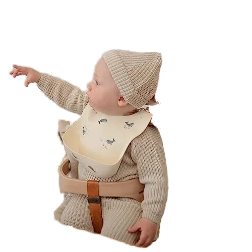 new arrive OEM manufacturer free BPA CE certificate waterproof adjustable silicone baby bib with food catcher