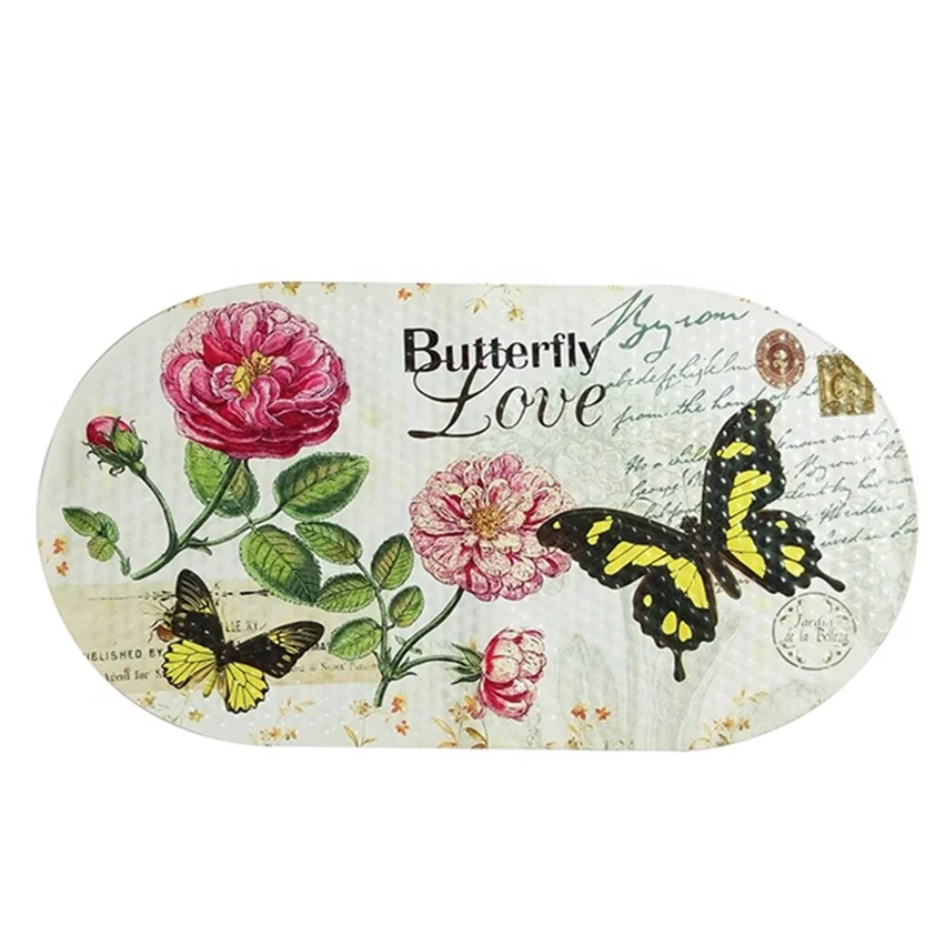2021New Free Machine Washable Print Pattern PVC Bathroom Rugs At