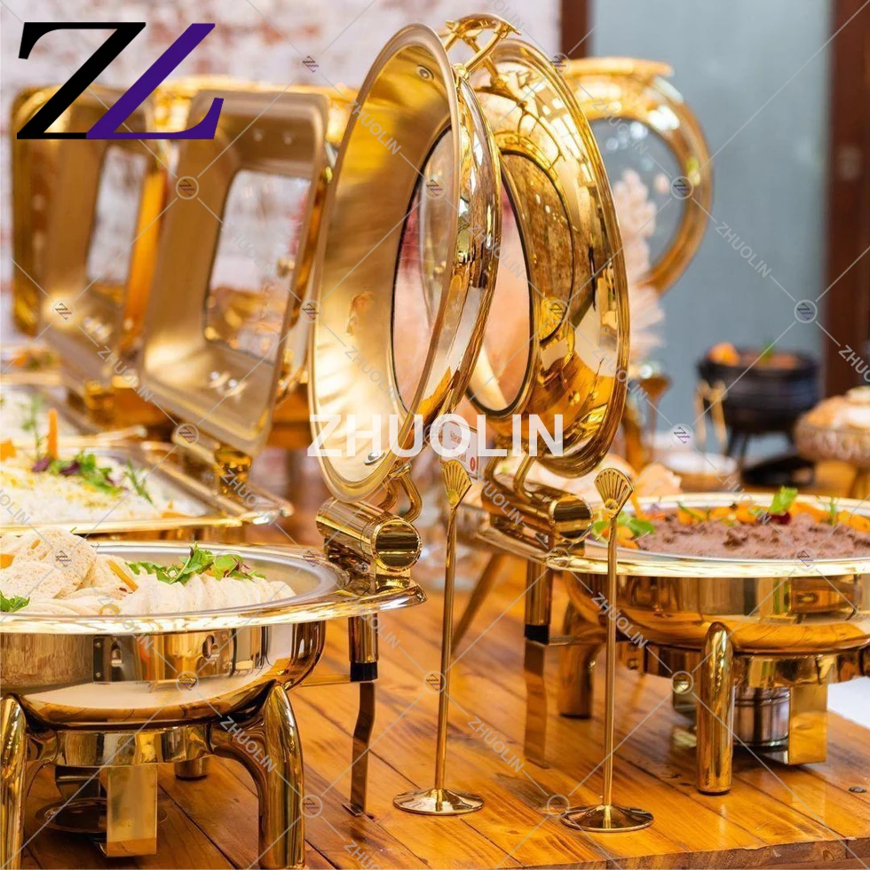 Equipamento de catering hydraulic self closing materiel de cuisine kenya african tz nigeria sa qatar chafing dish with burners