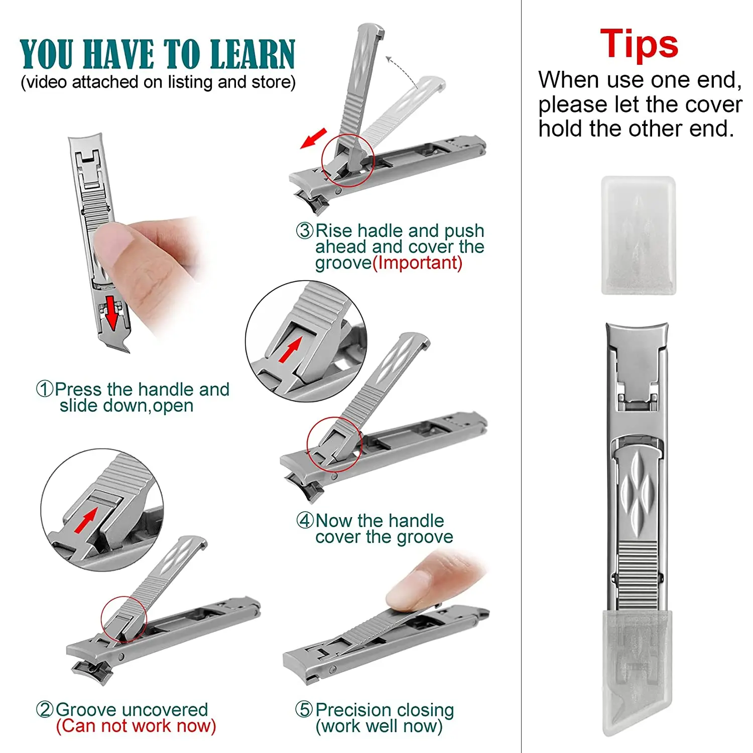 High Quality 2PCS Nail Clipper Stainless Steel Nail Tool Grooming Kit Nail Cutter Tools For Home