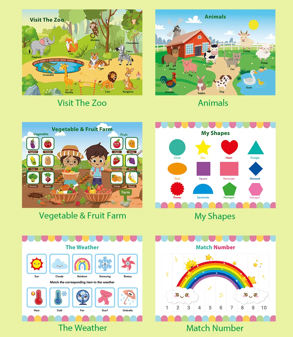 Preschool Learning Montessori Busy Quiet Book Toddlers Autism Sensory Kids Educational Toys Gift