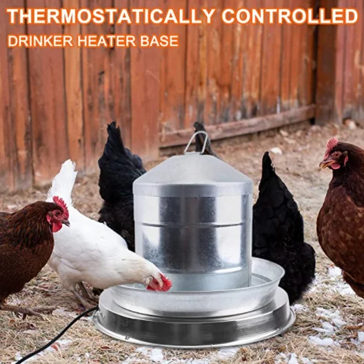 Poultry Waterer Heated Base Chicken Water Heater in Winter For Chicken Coop