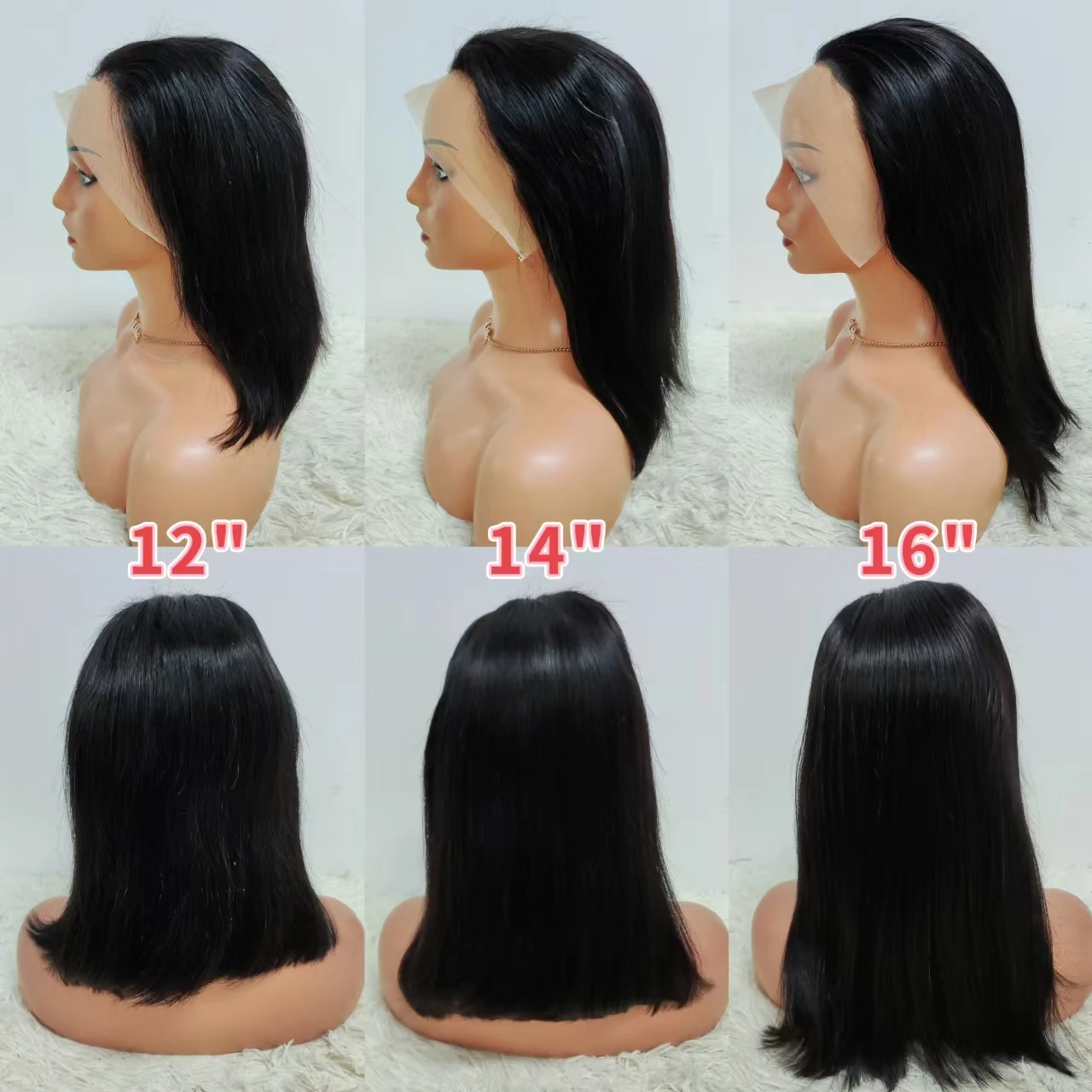 Promotion Straight Bob Lace Wigs 13x4 Ear to Ear Lace Frontal 99J Cheap Short Cut 4# Virgin Human 12 14 16 inch Wigs Wholesale