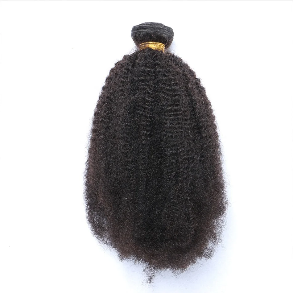 cuticle aligned hair 4B 4C afro kinky curly human hair weaving for black women raw virgin hair bundles free shipping