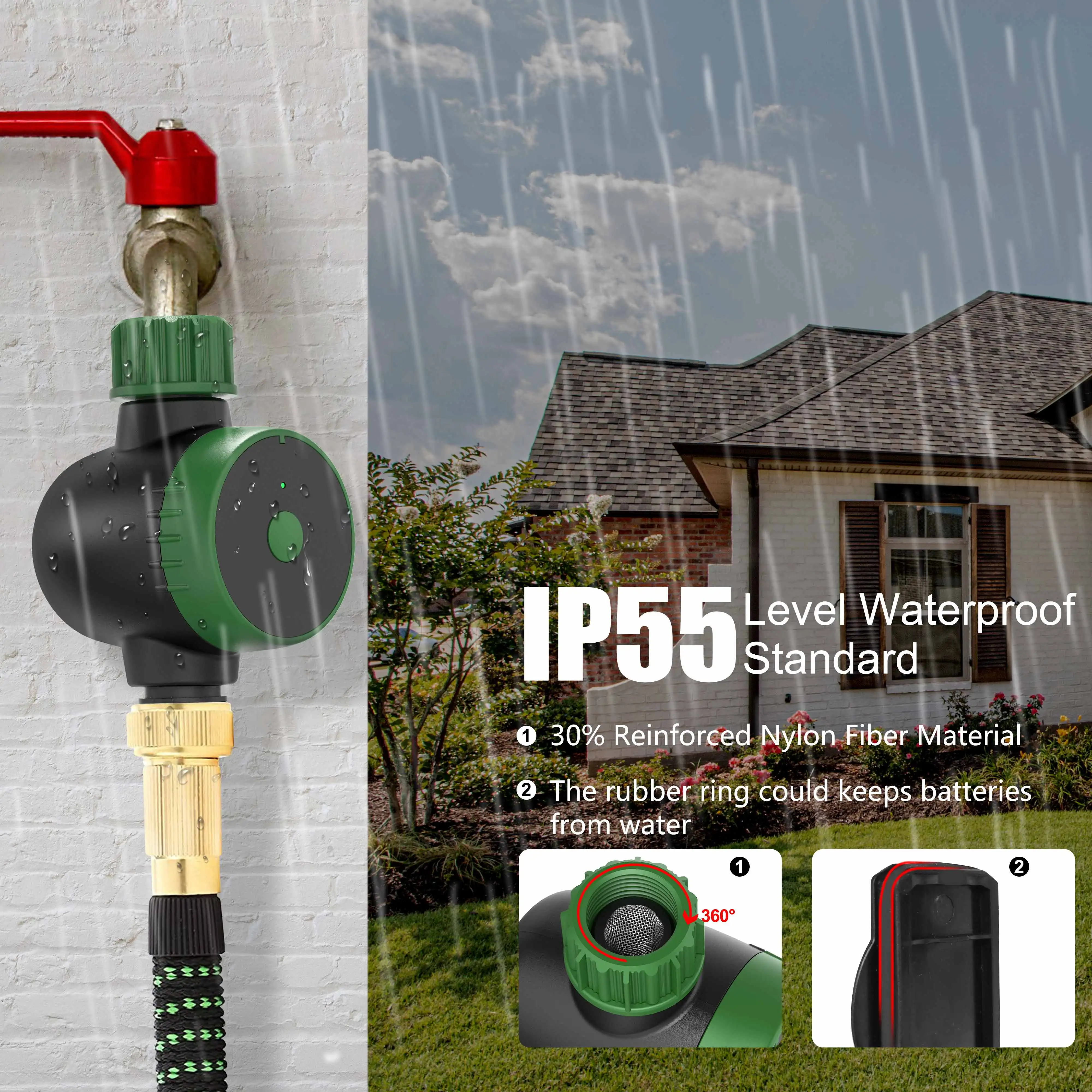 Programmable water valve 3/4 1/2 Hose Tap sprinkler drip zoo farm irrigation Smart garden Watering Timers