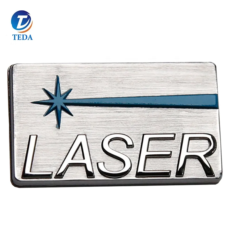 Gold Electroform Custom Metal logo Nickel Sticker Label