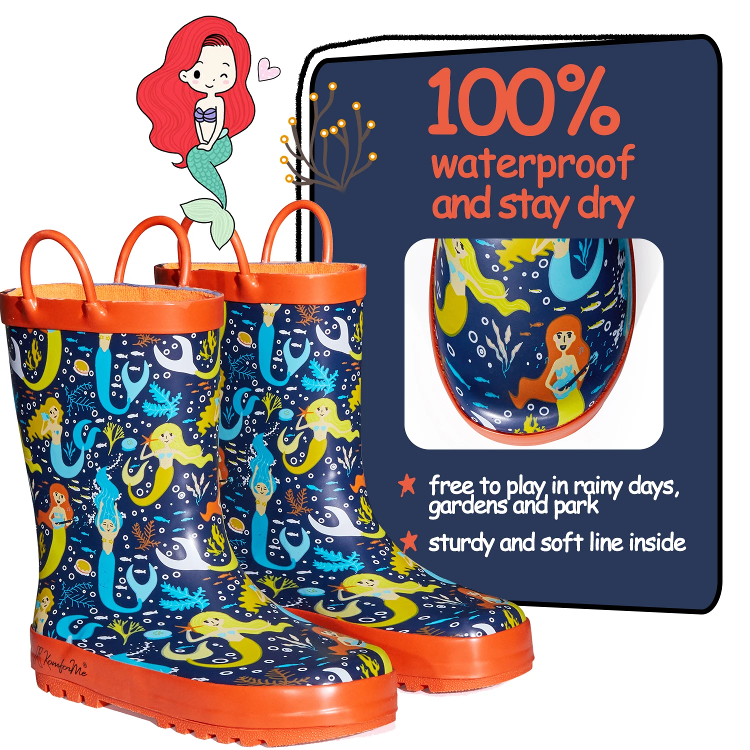 Одобренные OEM легкие детские резиновые охотничьи сапоги