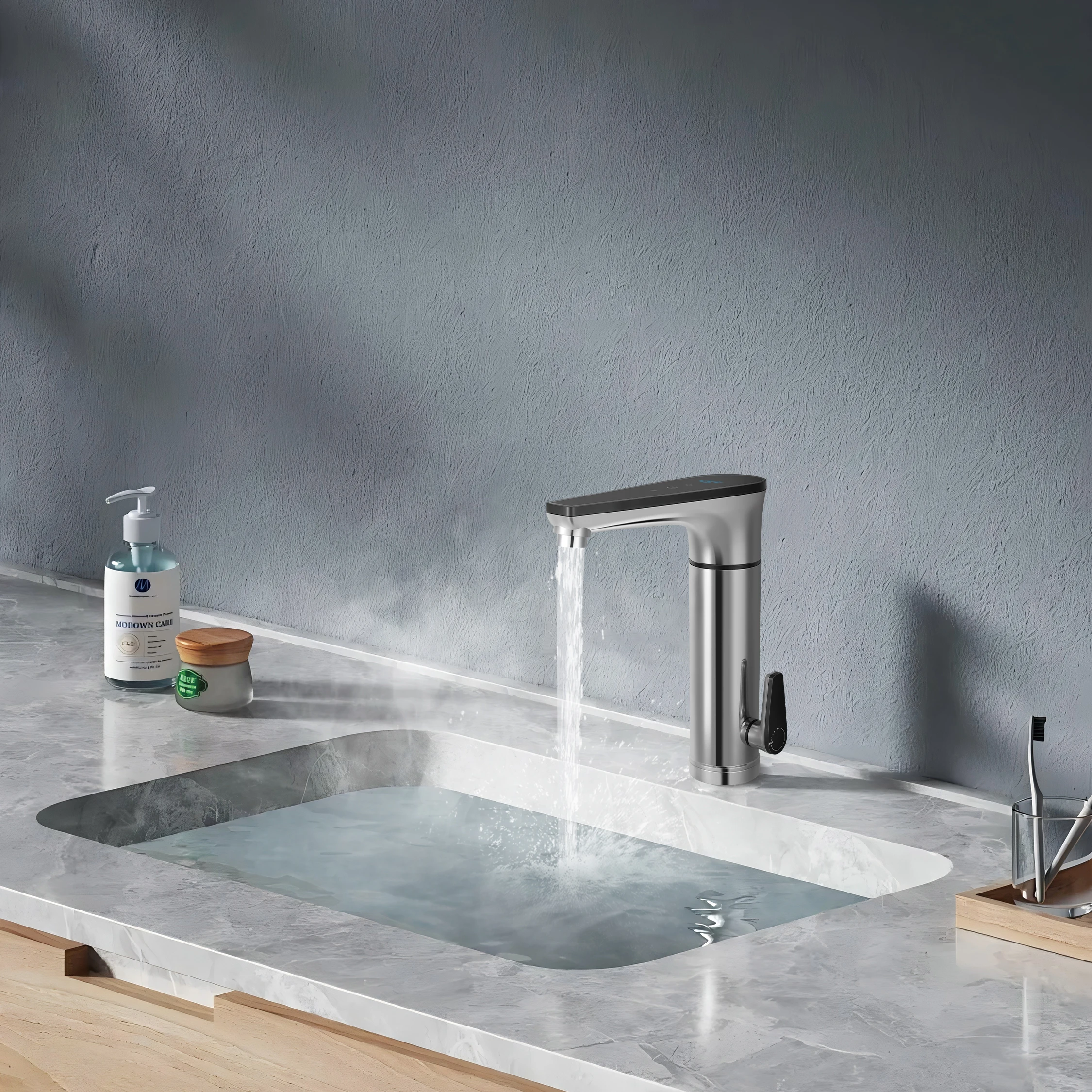 3300W instant electric heating water hot and cold water rotatable kitchen sink faucet