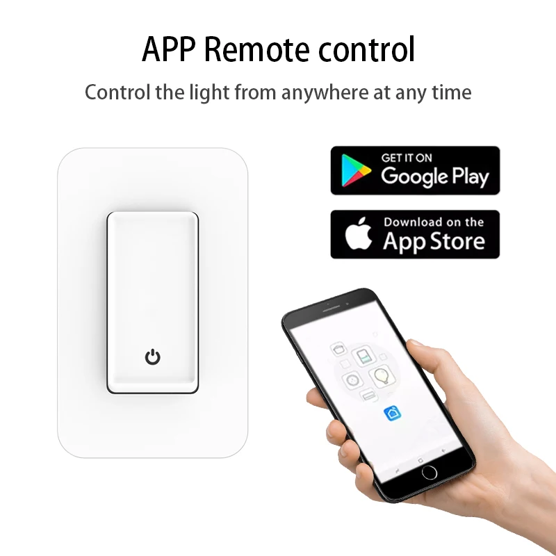 Remote Control 3 Way US Standard Wall Wireless Modern Smart Switch Neutral Zigbee Wifi Set