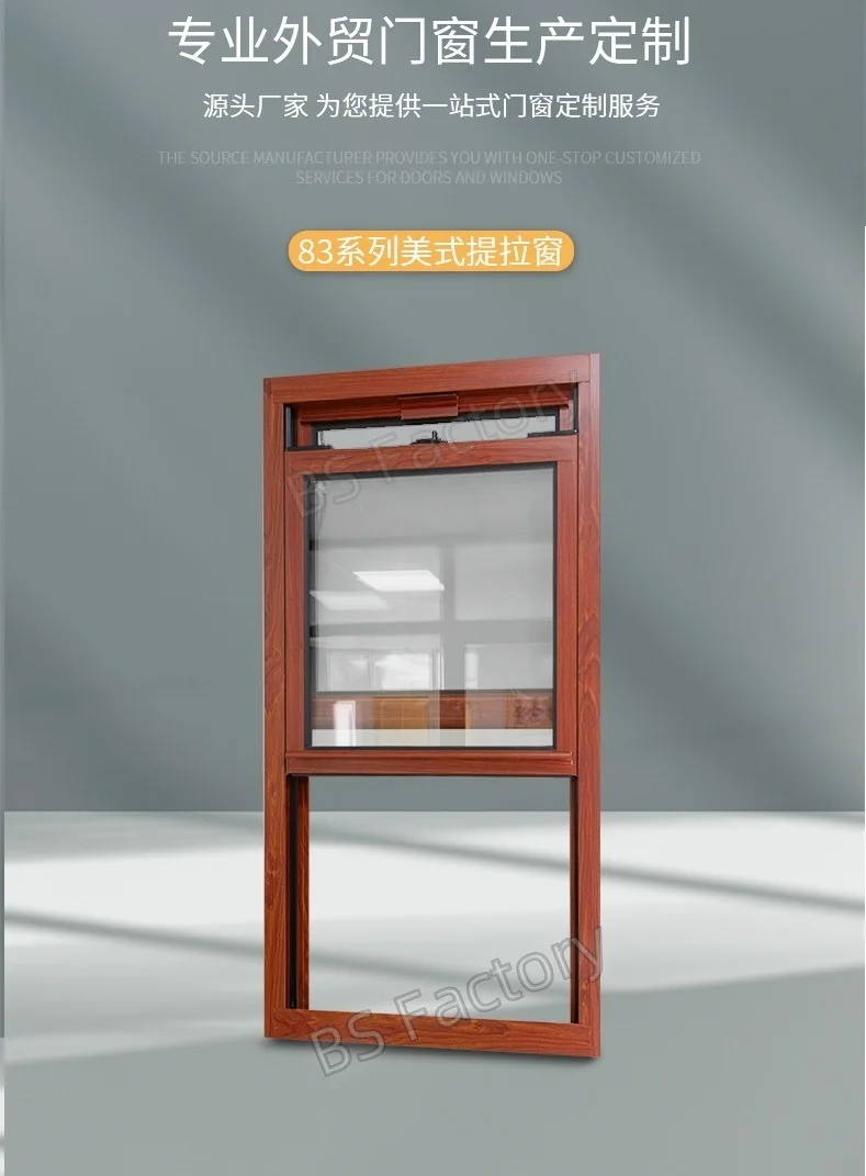 Special Offer High-End Modern Design Indoor aluminum alloy profile waterproof double tempered glass door lifting sliding window